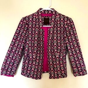 Satin Lined Patterned Blazer